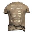 I Love More Than A Veteran Is Being Grandpa Army Pride Men's 3D T-Shirt Back Print Khaki
