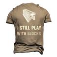 Mechanic I Still Play With Blocks Engine Block Men's 3D T-Shirt Back Print Khaki