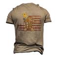 Memorial Day Remember The Fallen Military Usa Flag Vintage Men's 3D T-Shirt Back Print Khaki