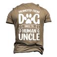 New Uncle Promoted From Dog Uncle To Human Uncle Men's 3D T-Shirt Back Print Khaki