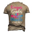 Pink Or Blue Uncle Loves You Keeper Gender Reveal Baby Men's 3D T-Shirt Back Print Khaki