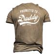Promoted To Daddy 2023 Humor New Dad Baby First Time Men's 3D T-Shirt Back Print Khaki