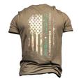 Promoted To Daddy 2024 Us American Flag For New Dad To Be Men's 3D T-Shirt Back Print Khaki