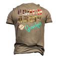 Proud Army Grandpa Flag American Military Men's 3D T-Shirt Back Print Khaki