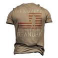 Proud Army National Guard Grandpa Us Military Men's 3D T-Shirt Back Print Khaki