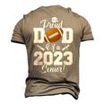 Proud Dad Of A Football Senior 2023 Football Dad Men's 3D T-Shirt Back Print Khaki