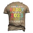 Proud Daddy Of A 2023 Kindergarten Graduate Son Daughter Dad Men's 3D T-Shirt Back Print Khaki