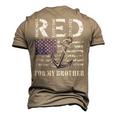 Red Friday For My Brother Deployed Navy Soldier Us Flag Men's 3D T-Shirt Back Print Khaki