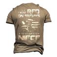 Red Friday Military Remember Everyone Deployed For My Niece Men's 3D T-Shirt Back Print Khaki