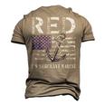 Red Friday United States Merchant Marine Navy Us Flag Anchor Men's 3D T-Shirt Back Print Khaki