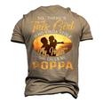 Theres This Girl Stole My Heart She Call Me Poppa Men's 3D T-Shirt Back Print Khaki