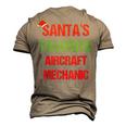 Santas Favorite Aircraft Mechanic Christmas Men's 3D T-Shirt Back Print Khaki