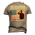 My Stepson Has Your Back Proud Army Stepdad Father Men's 3D T-Shirt Back Print Khaki