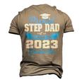Super Proud Step Dad Of 2023 Graduate Awesome Family College Men's 3D T-shirt Back Print Khaki