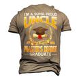 Im A Super Proud Uncle Of A 2023 Masters Degree Graduate Men's 3D T-Shirt Back Print Khaki