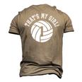 Thats My Girl 1 Volleyball Player Mom Or Dad Men's 3D T-Shirt Back Print Khaki
