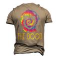 Tie Dye Best Doodle Dad Ever Goldendoodle Dog Dad Men's 3D T-Shirt Back Print Khaki
