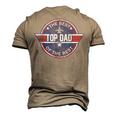 Top Dad The Best Of The Best Cool 80S 1980S Fathers Day Men's 3D T-Shirt Back Print Khaki