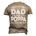 I Have Two Titles Dad And Poppa Papa Fathers Day Men's 3D T-Shirt Back Print Khaki