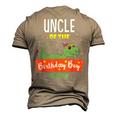 Uncle Dinosaur Hilarious Birthday Boy Uncle Men's 3D T-Shirt Back Print Khaki