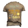Uncle Outer Space 1St Birthday First Trip Around The Sun Men's 3D T-Shirt Back Print Khaki