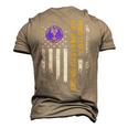 Vintage American Flag Proud To Be Us Navy Boyfriend Military Men's 3D T-Shirt Back Print Khaki