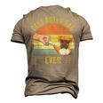Vintage Best Boxer Dog Dad Ever Fist Bump Boxer Lover Men's 3D T-shirt Back Print Khaki