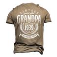 Vintage Grandpa 80Th Birthday Since 1939 Men's 3D T-Shirt Back Print Khaki