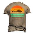 Vintage Helicopter Pilot T Pilot And Mechanic Men's 3D T-Shirt Back Print Khaki