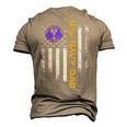 Vintage Usa American Flag Us Navy Proud Dad Veteran Military Men's 3D T-Shirt Back Print Khaki
