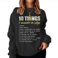 10 Things I Want In Life Horse Horse For Girls Women Sweatshirt