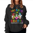 100 Days Of School Cute Gnome Kindergarten Teacher Funny Women Crewneck Graphic Sweatshirt