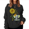 Blessed To Be Called Nana Sunflower Elephant Mothers Day Women Crewneck Graphic Sweatshirt