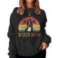 Boxer Mom Boxer Dog Mom Lover Gift Vintage Retro Women Crewneck Graphic Sweatshirt
