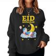 Eid Mubarak Present For Kids Mom Girls Eid Mubarak Unicorn Women Sweatshirt