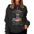 Elephant Riding Truck Funny Autism Awareness Gift For Mom Women Crewneck Graphic Sweatshirt