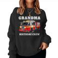 Grandma Birthday Crew Fire Truck Firefighter Fireman Party Women Crewneck Graphic Sweatshirt