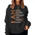 I Am Black Woman Educated Melanin Black History Month Women Women Crewneck Graphic Sweatshirt