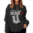 I Love My Soldier - Proud Military WifeWomen Crewneck Graphic Sweatshirt