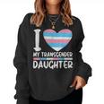 I Love My Transgender Daughter Gift Lgbt Flag Trans Mom Dad Women Crewneck Graphic Sweatshirt