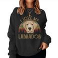I Love My Yellow Lab Labrador Funny Lover Mom Dad Kid Gifts Women Crewneck Graphic Sweatshirt