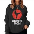 Karate Mom Ponytail Kick Japanese Martial Arts Women Gift Women Crewneck Graphic Sweatshirt