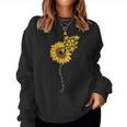 Love Sunflower Puzzle Autism Awareness Mom Daughter Women Crewneck Graphic Sweatshirt