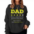 Mens Funny Dad Fathers Day Joke Humor Dad Son Daughter Daddy Women Crewneck Graphic Sweatshirt