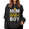 Mom Of The Bday Boy Construction Bday Party Hat Men Women Crewneck Graphic Sweatshirt