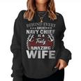 Navy Chief A Truly Amazing Wife Navy Chief Veteran Women Crewneck Graphic Sweatshirt