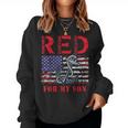 Red Friday For My Son Military Navy Mom Dad Us Flag Vintage Women Sweatshirt