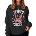 Retired Nurse 2023 Retirement For Nurse 2023 Nursing Women Crewneck Graphic Sweatshirt