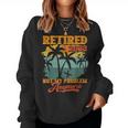 Retirement Vintage Gift Retired 2023 Not My Problem Anymore Women Crewneck Graphic Sweatshirt