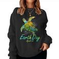 Sea Turtle Planet Love World Environment Earth Day Women Sweatshirt